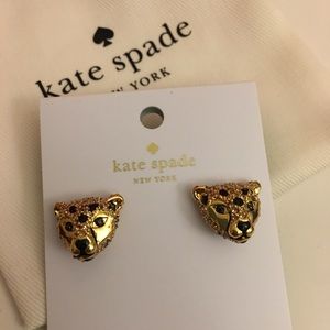 New Kate Spade Cheetah Studs Earrings